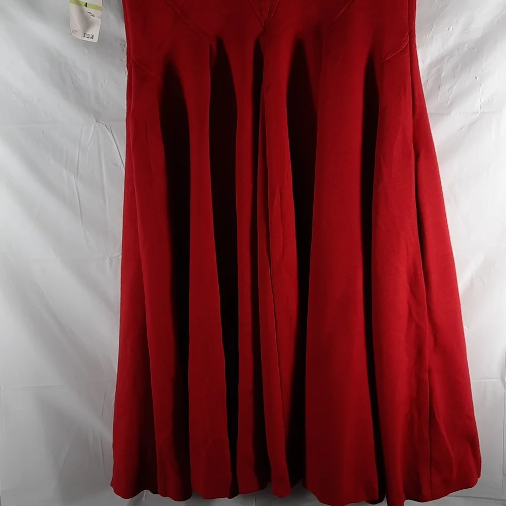 NWT NINE WEST Red slvless dress SZ 4 - Picture 9 of 12